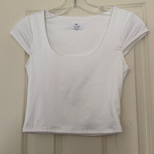 White Short Sleeve Women's Top
